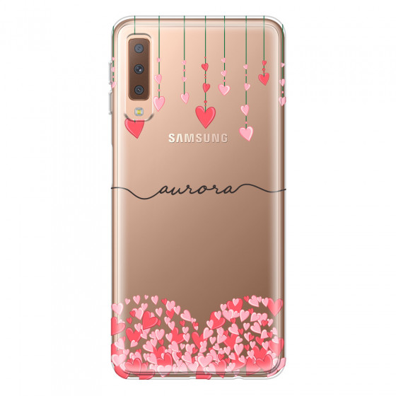 SAMSUNG - Galaxy A7 2018 - Soft Clear Case - Love Hearts Strings