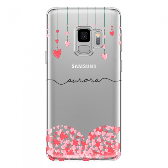 SAMSUNG - Galaxy S9 - Soft Clear Case - Love Hearts Strings