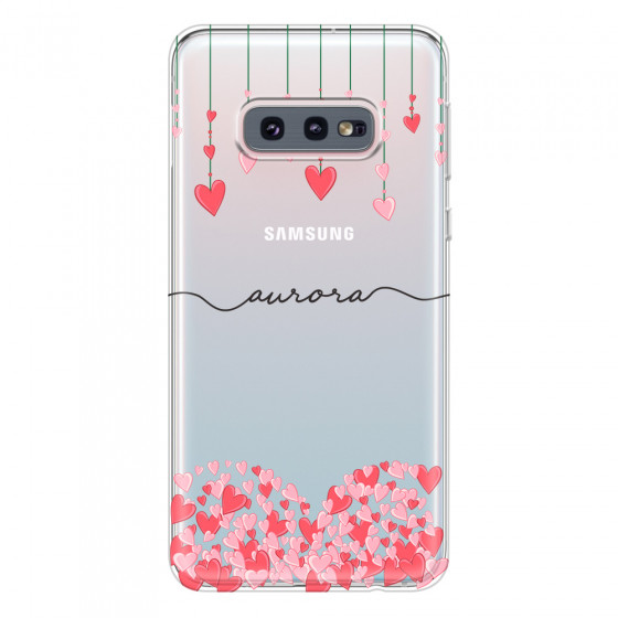 SAMSUNG - Galaxy S10e - Soft Clear Case - Love Hearts Strings