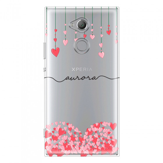 SONY - Sony XA2 Ultra - Soft Clear Case - Love Hearts Strings
