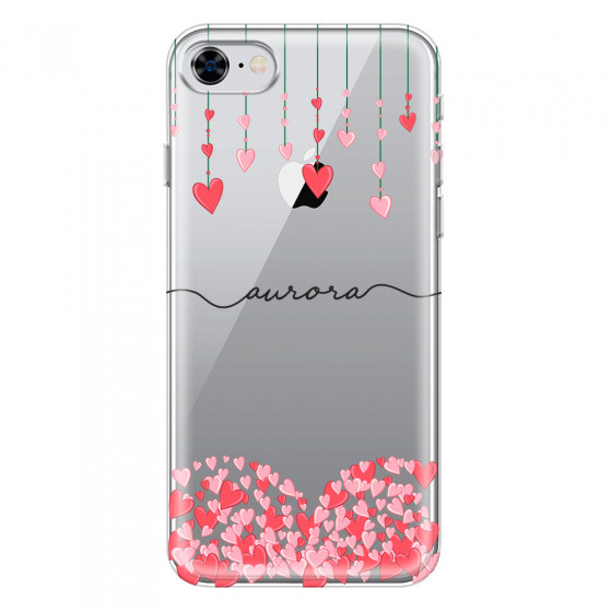 APPLE - iPhone 8 - Soft Clear Case - Love Hearts Strings