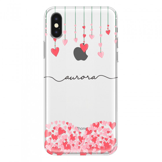 APPLE - iPhone XS Max - Soft Clear Case - Love Hearts Strings