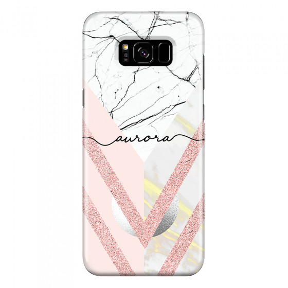SAMSUNG - Galaxy S8 Plus - 3D Snap Case - Glitter Marble Handwritten