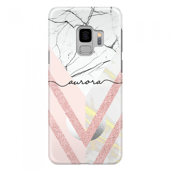 SAMSUNG - Galaxy S9 - 3D Snap Case - Glitter Marble Handwritten
