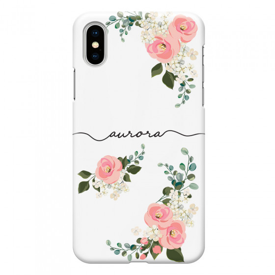 APPLE - iPhone XS Max - 3D Snap Case - Pink Floral Handwritten