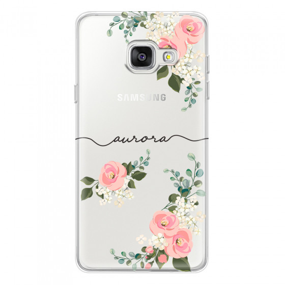 SAMSUNG - Galaxy A5 2017 - Soft Clear Case - Pink Floral Handwritten