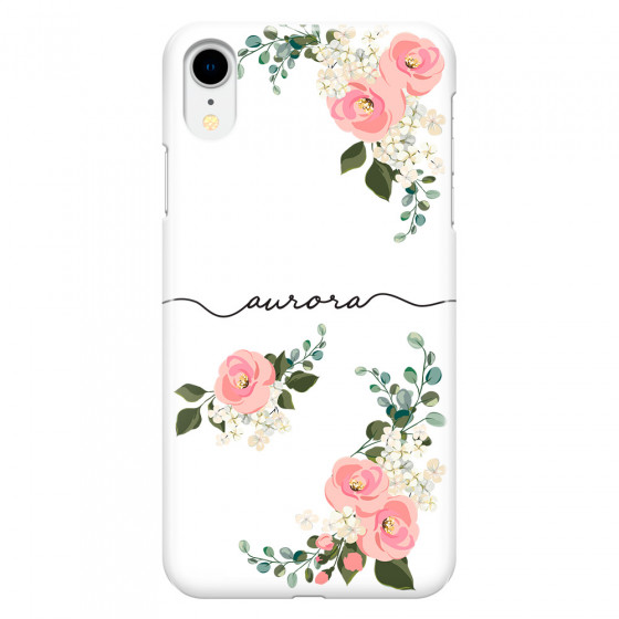APPLE - iPhone XR - 3D Snap Case - Pink Floral Handwritten