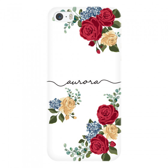 APPLE - iPhone 5S - 3D Snap Case - Red Floral Handwritten