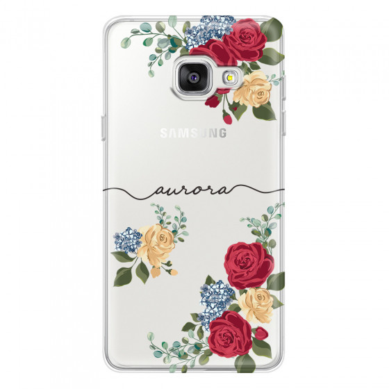 SAMSUNG - Galaxy A5 2017 - Soft Clear Case - Red Floral Handwritten
