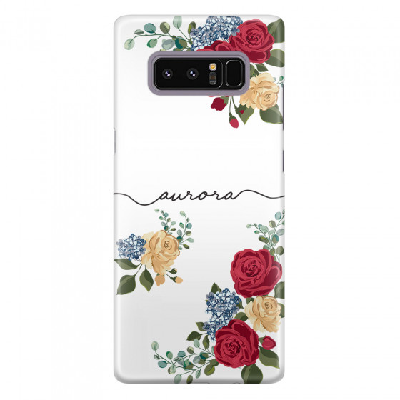 Shop by Style - Custom Photo Cases - SAMSUNG - Galaxy Note 8 - 3D Snap Case - Red Floral Handwritten