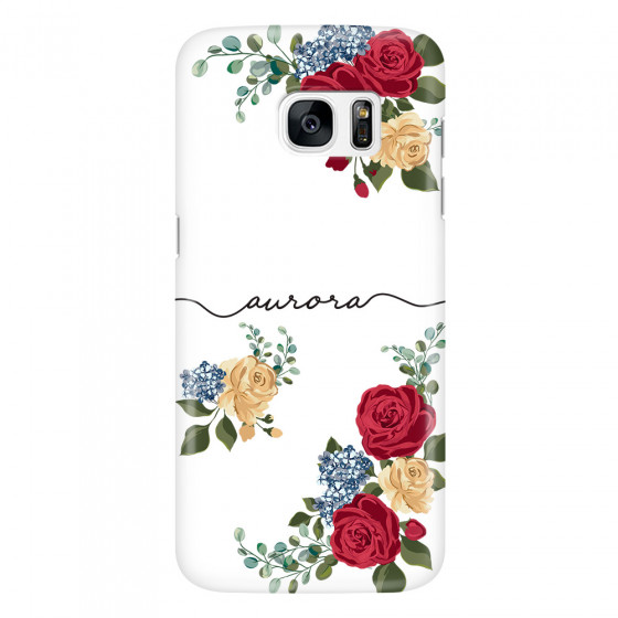 SAMSUNG - Galaxy S7 Edge - 3D Snap Case - Red Floral Handwritten