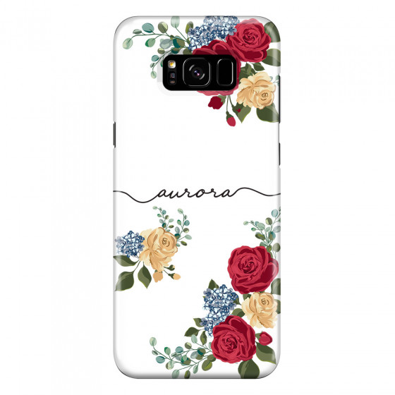 SAMSUNG - Galaxy S8 Plus - 3D Snap Case - Red Floral Handwritten