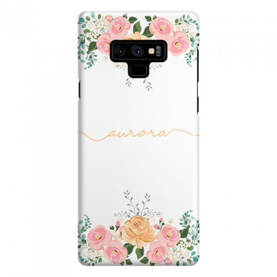 SAMSUNG - Galaxy Note 9 - 3D Snap Case - Gold Floral Handwritten