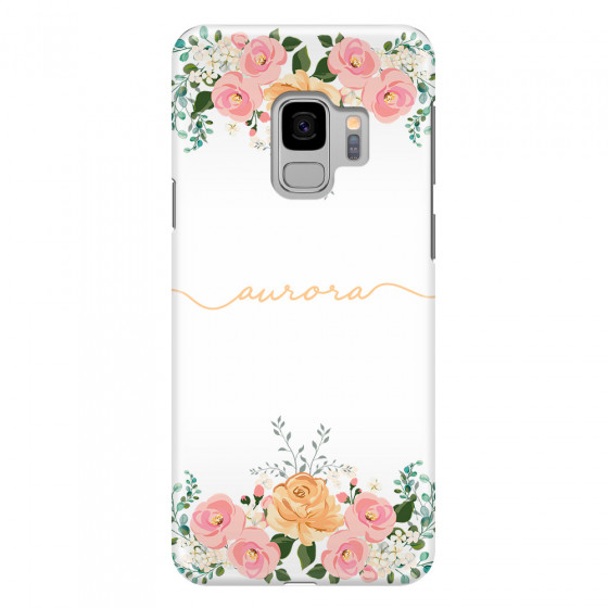 SAMSUNG - Galaxy S9 - 3D Snap Case - Gold Floral Handwritten