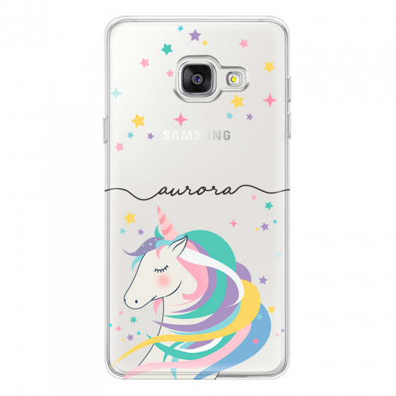 SAMSUNG - Galaxy A3 2017 - Soft Clear Case - Clear Unicorn Handwritten