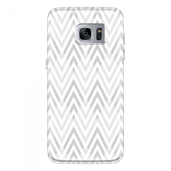 SAMSUNG - Galaxy S7 Edge - Soft Clear Case - Zig Zag Patterns