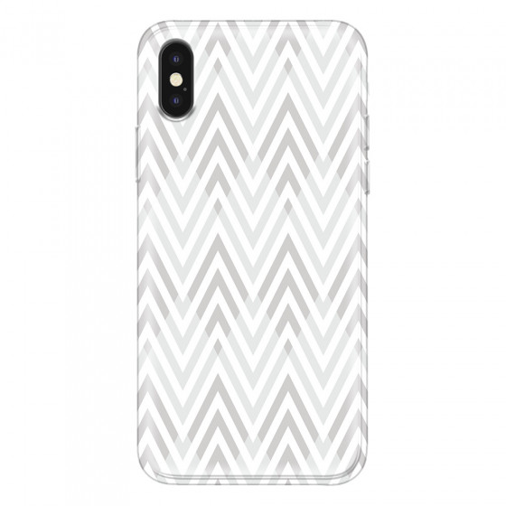 APPLE - iPhone XS Max - Soft Clear Case - Zig Zag Patterns