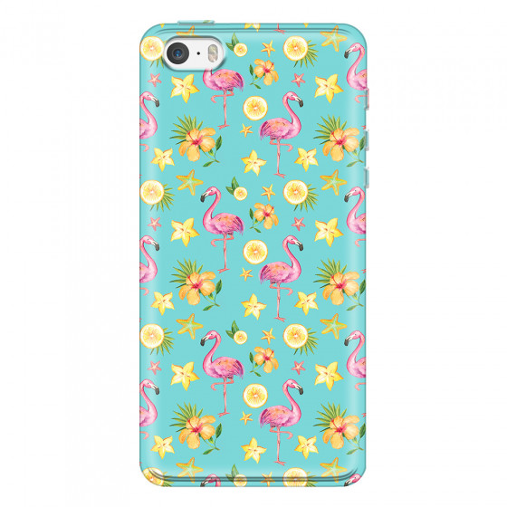 APPLE - iPhone 5S - Soft Clear Case - Tropical Flamingo I