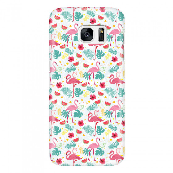 SAMSUNG - Galaxy S7 Edge - 3D Snap Case - Tropical Flamingo II