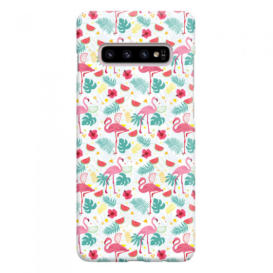 SAMSUNG - Galaxy S10 Plus - 3D Snap Case - Tropical Flamingo II