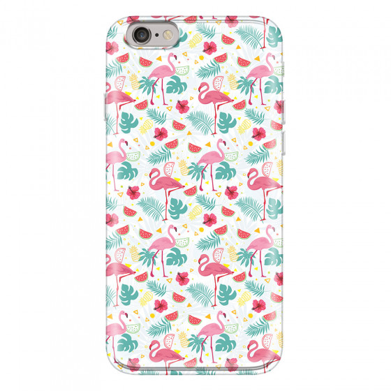 APPLE - iPhone 6S - Soft Clear Case - Tropical Flamingo II