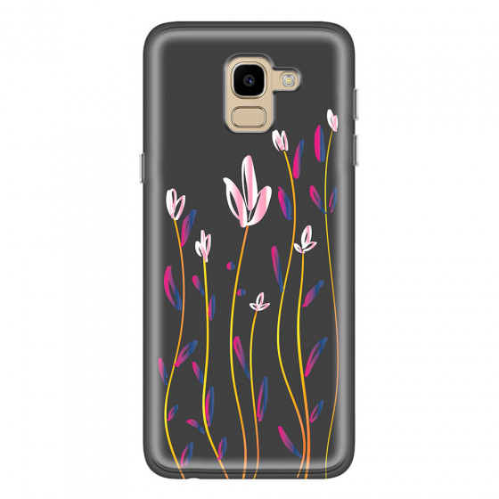 SAMSUNG - Galaxy J6 - Soft Clear Case - Pink Tulips
