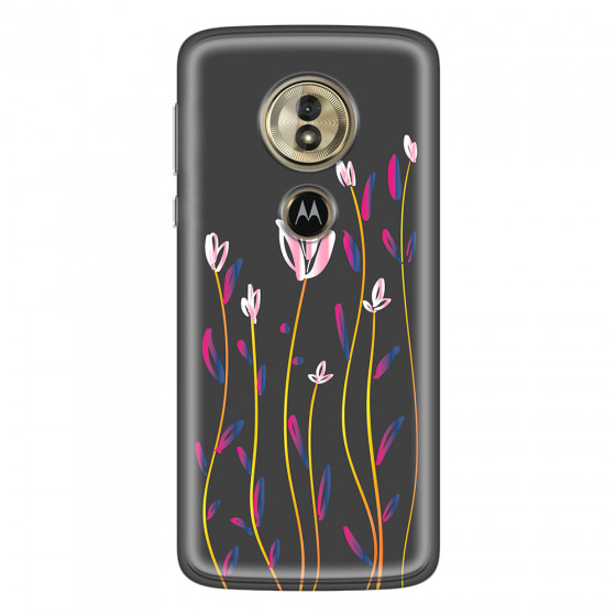 MOTOROLA by LENOVO - Moto G6 Play - Soft Clear Case - Pink Tulips