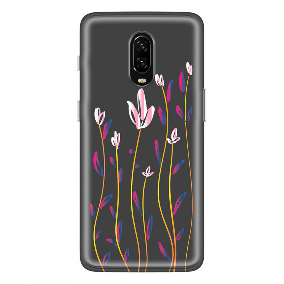 ONEPLUS - OnePlus 6T - Soft Clear Case - Pink Tulips