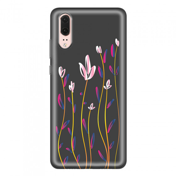 HUAWEI - P20 - Soft Clear Case - Pink Tulips