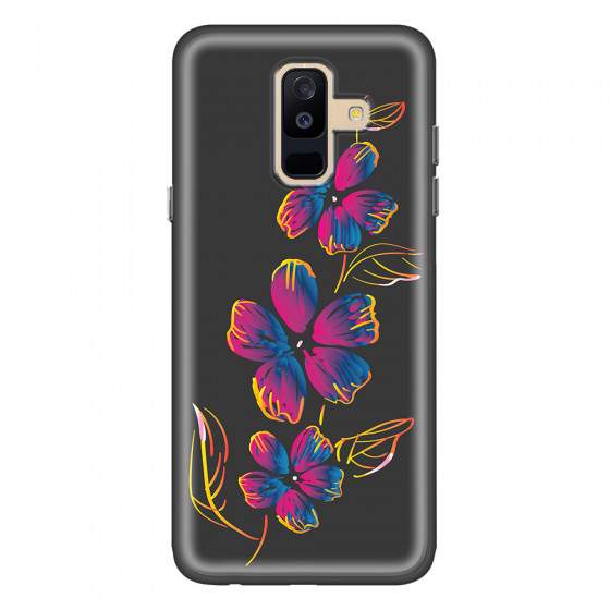 SAMSUNG - Galaxy A6 Plus - Soft Clear Case - Spring Flowers In The Dark