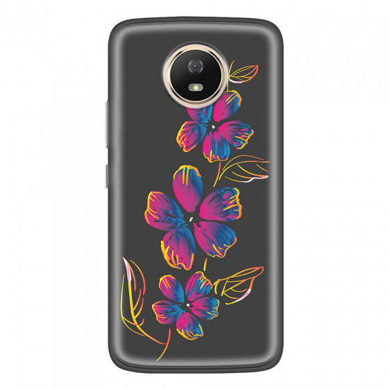 MOTOROLA by LENOVO - Moto G5s - Soft Clear Case - Spring Flowers In The Dark