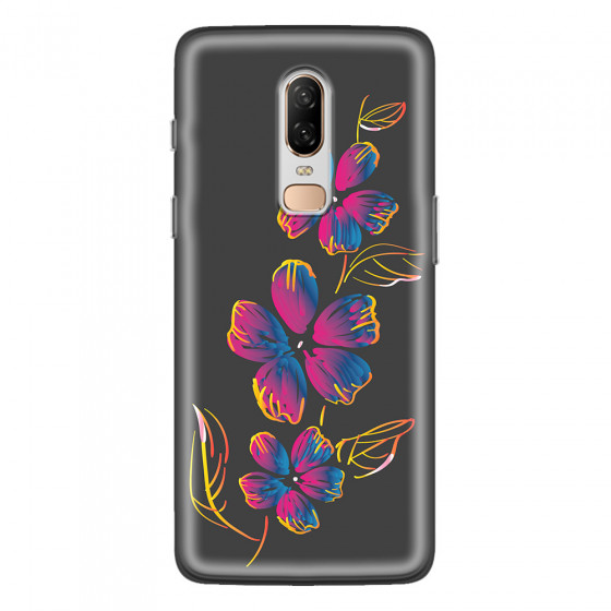 ONEPLUS - OnePlus 6 - Soft Clear Case - Spring Flowers In The Dark