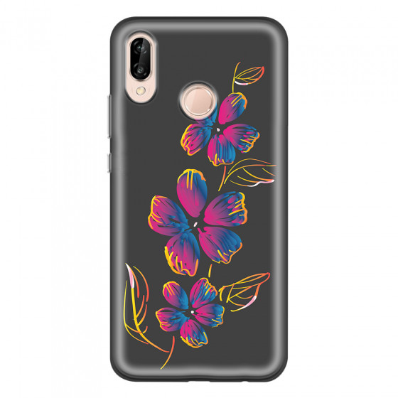 HUAWEI - P20 Lite - Soft Clear Case - Spring Flowers In The Dark
