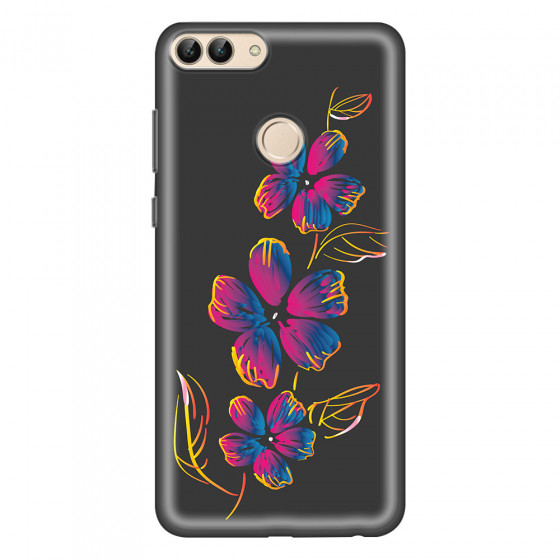 HUAWEI - P Smart 2018 - Soft Clear Case - Spring Flowers In The Dark