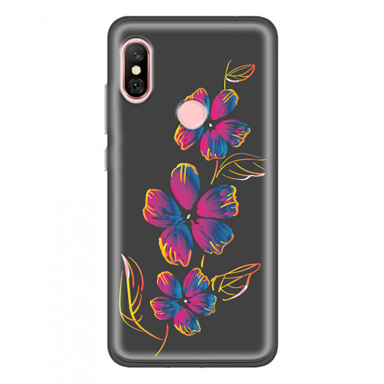 XIAOMI - Redmi Note 6 Pro - Soft Clear Case - Spring Flowers In The Dark