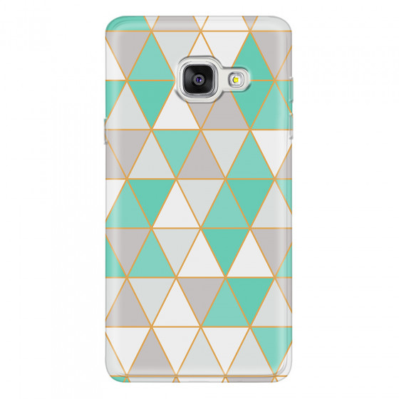 SAMSUNG - Galaxy A5 2017 - Soft Clear Case - Green Triangle Pattern