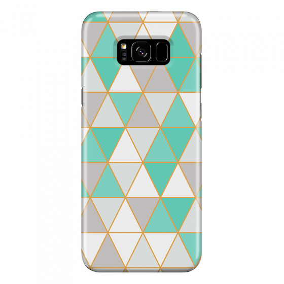 SAMSUNG - Galaxy S8 Plus - 3D Snap Case - Green Triangle Pattern