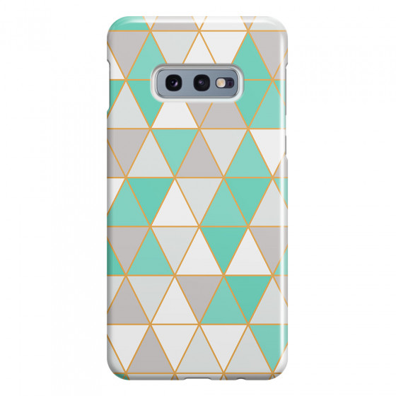 SAMSUNG - Galaxy S10e - 3D Snap Case - Green Triangle Pattern