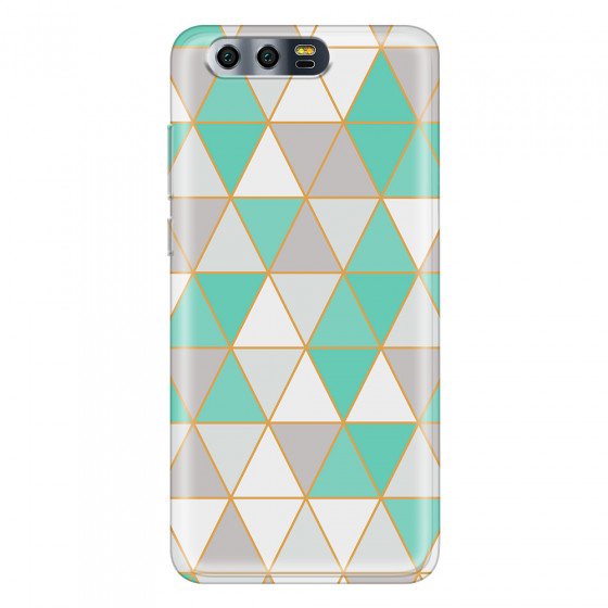HONOR - Honor 9 - Soft Clear Case - Green Triangle Pattern