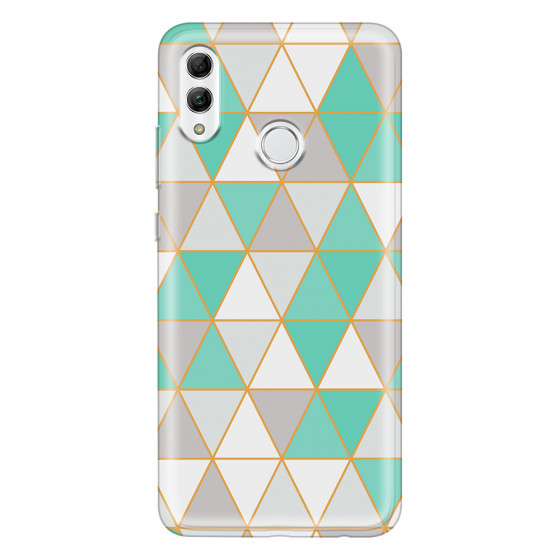 HONOR - Honor 10 Lite - Soft Clear Case - Green Triangle Pattern