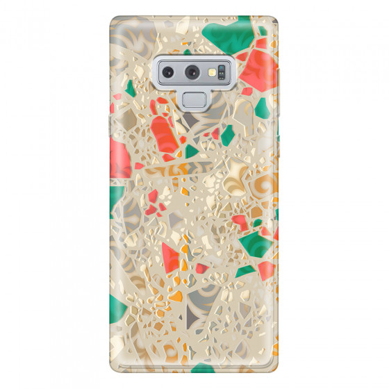 SAMSUNG - Galaxy Note 9 - Soft Clear Case - Terrazzo Design Gold