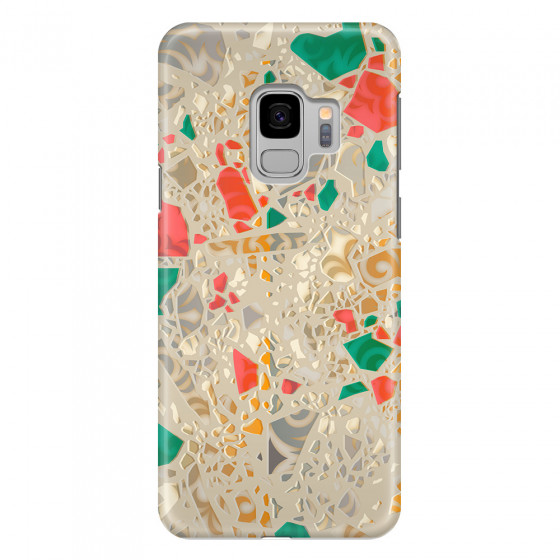 SAMSUNG - Galaxy S9 - 3D Snap Case - Terrazzo Design Gold