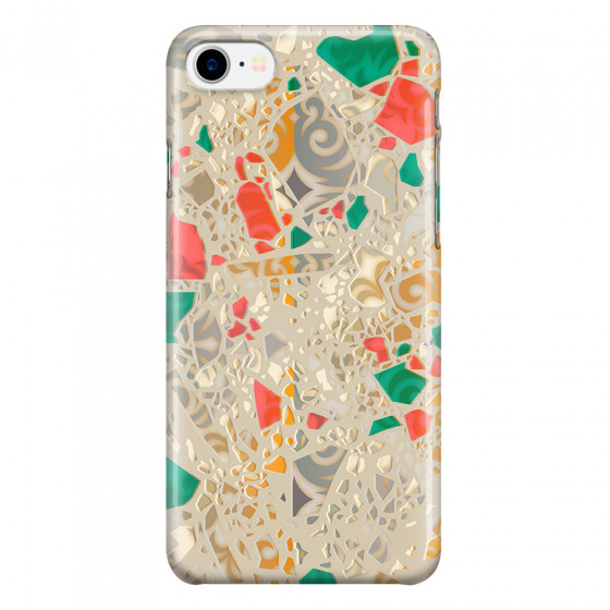 APPLE - iPhone 7 - 3D Snap Case - Terrazzo Design Gold