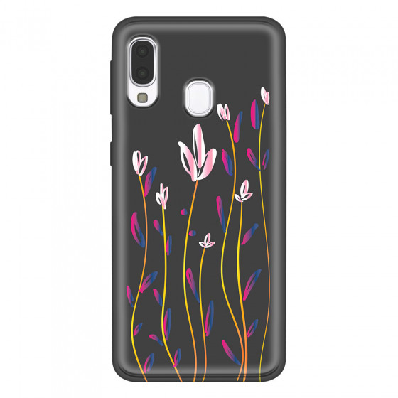 SAMSUNG - Galaxy A40 - Soft Clear Case - Pink Tulips