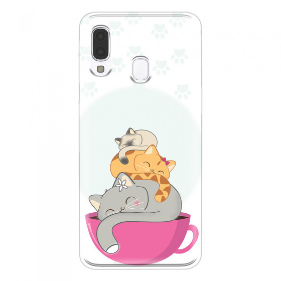 SAMSUNG - Galaxy A40 - Soft Clear Case - Sleep Tight Kitty