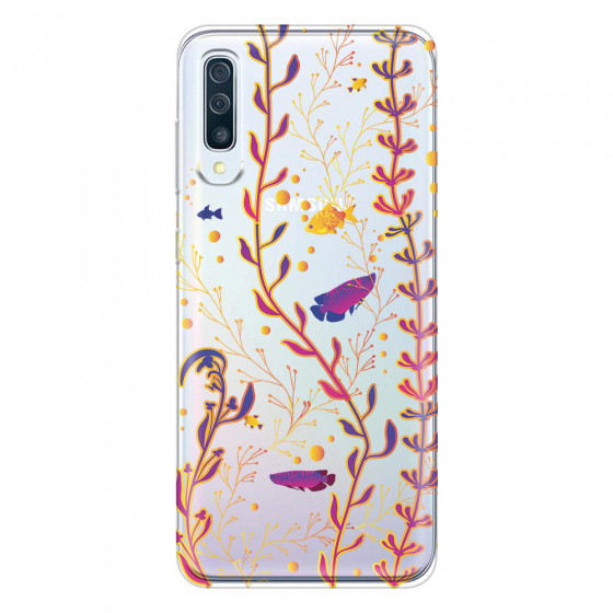 SAMSUNG - Galaxy A70 - Soft Clear Case - Clear Underwater World