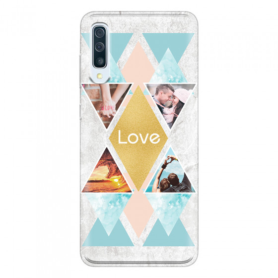 SAMSUNG - Galaxy A70 - Soft Clear Case - Triangle Love Photo