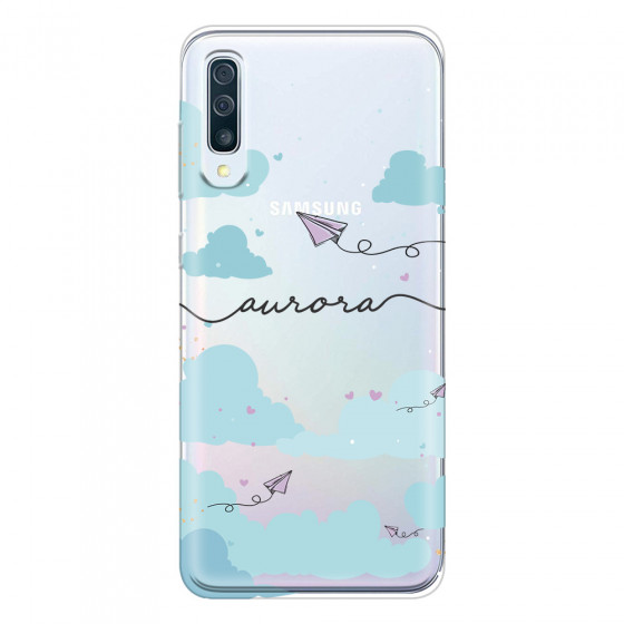 SAMSUNG - Galaxy A70 - Soft Clear Case - Up in the Clouds