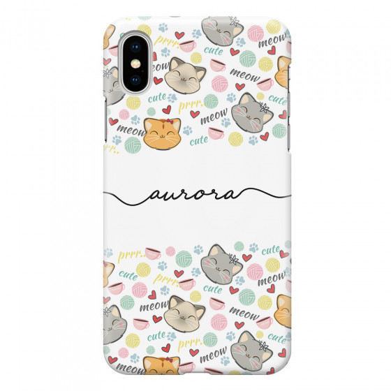 APPLE - iPhone XS - 3D Snap Case - Cute Kitten Pattern