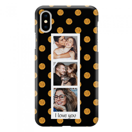 APPLE - iPhone XS - 3D Snap Case - Triple Love Dots Photo